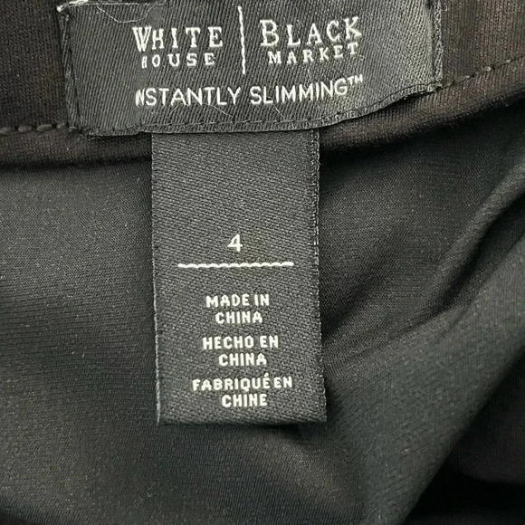🏠 White House Black Market/ Instantly Slimming/ Black Midi skirt/  Size US 4 - Picture 7 of 12